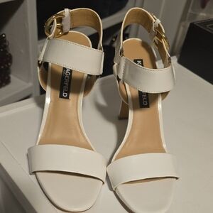 Karl Lagerfeld White Heeled Sandals